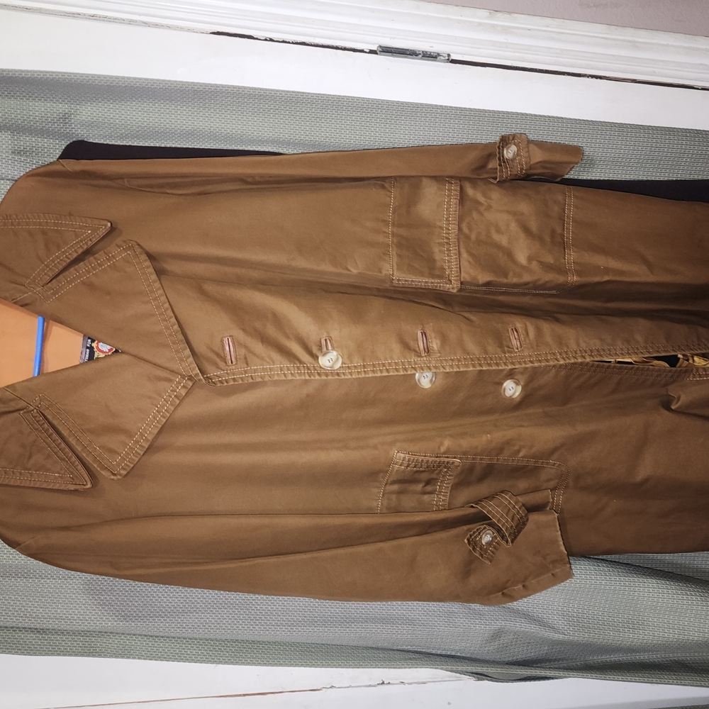 Vintage Cortefiel Tech Trench Coat Made In Spain Size 42 Preowned